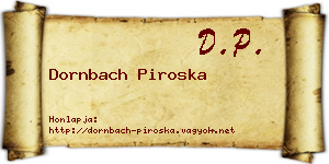 Dornbach Piroska névjegykártya