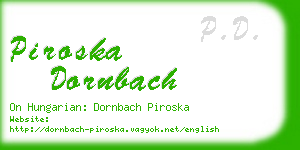 piroska dornbach business card